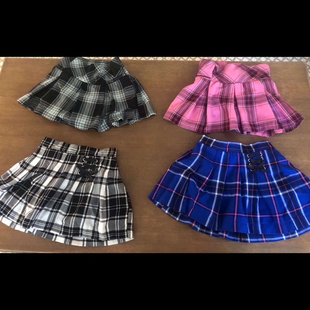 Justice Plaid skirt bundle
